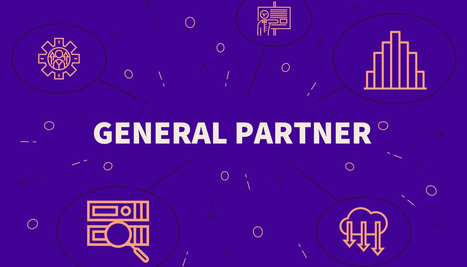 Business illustration showing the concept of general partner